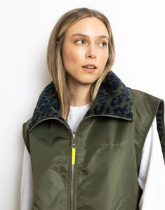 Bomber Wendeweste I Olive/Leo Navy-Olive