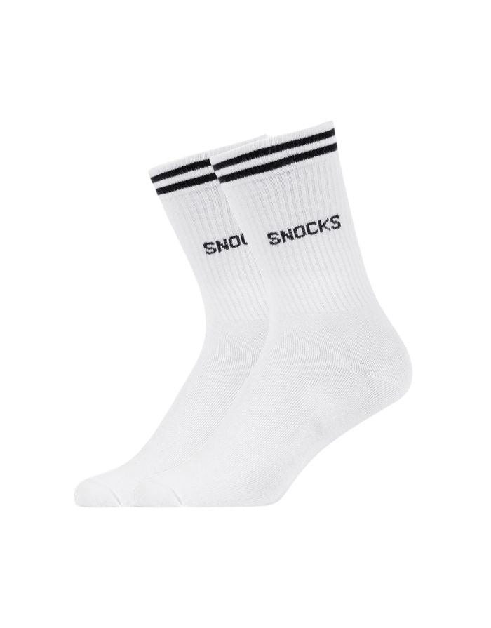 Tennissocken Retro Crew 2er-Set I White