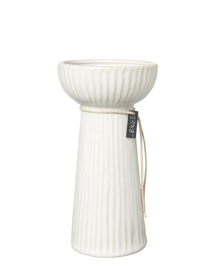 Hyazinthen-Vase H 19cm I Weiß