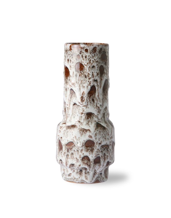 Vase Retro Lava I White