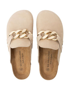 Pantoletten Fenia Nubuck I Beige