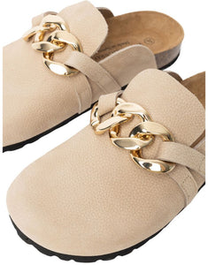 Pantoletten Fenia Nubuck I Beige