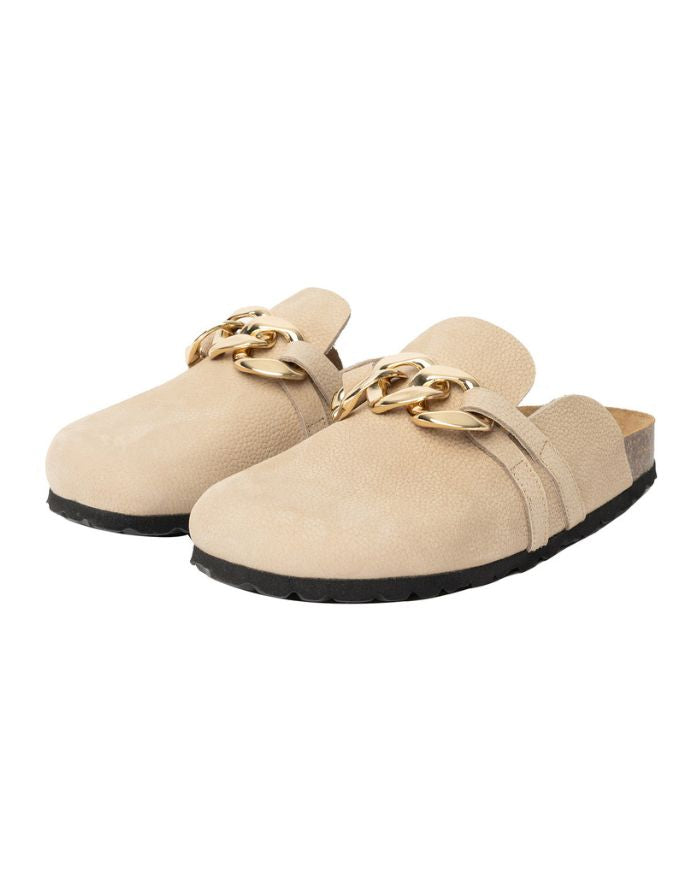 Pantoletten Fenia Nubuck I Beige