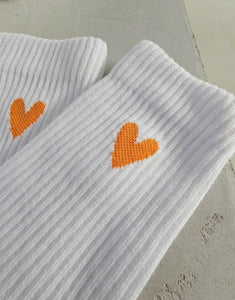 Socken I Herz Orange