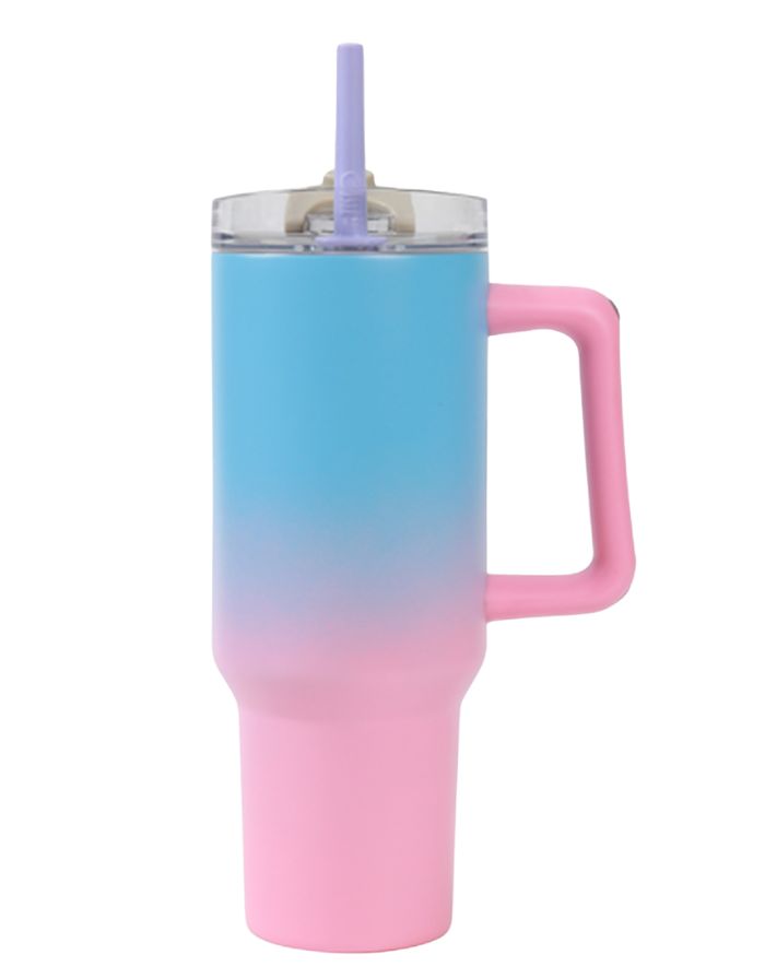 To Go Becher mit Henkel I Rosa/Blau