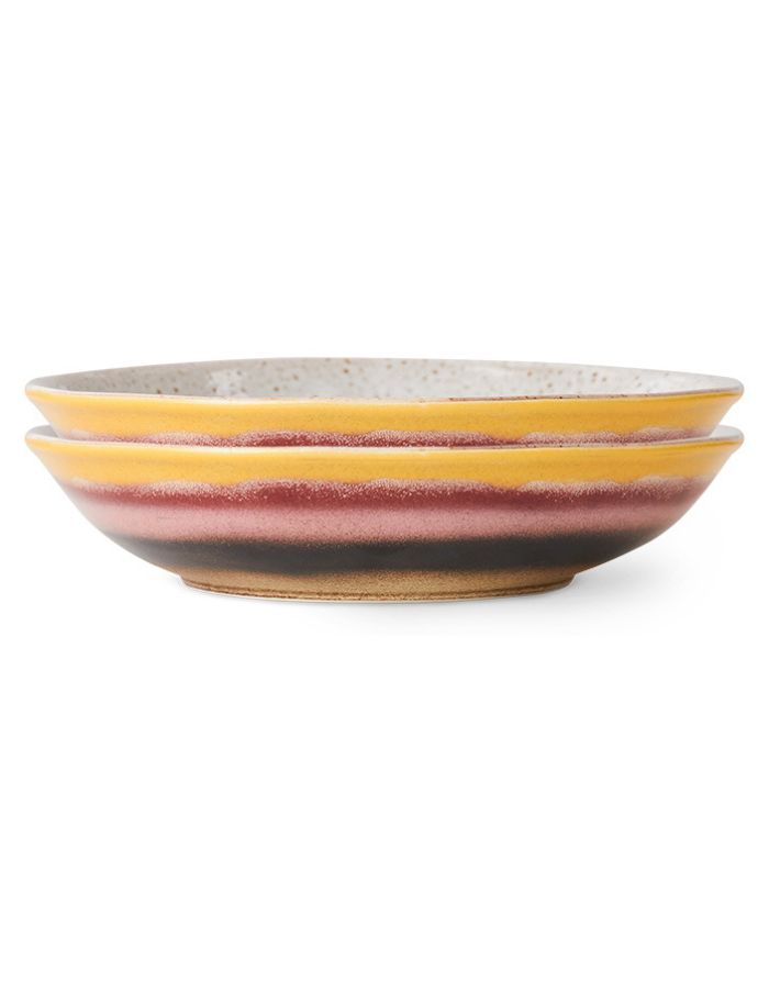 Curry Bowl 70's Keramikschale I Hibiscus