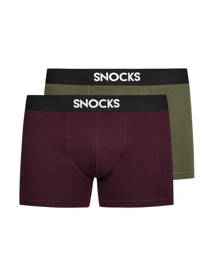 Boxershorts Logo 2er-Set I Red/Olive