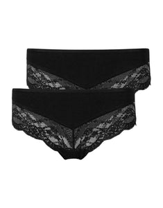 Hipster Lace Panties 2er-Set I Black