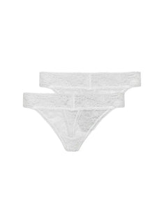 Tanga Full Lace 2er-Set I White